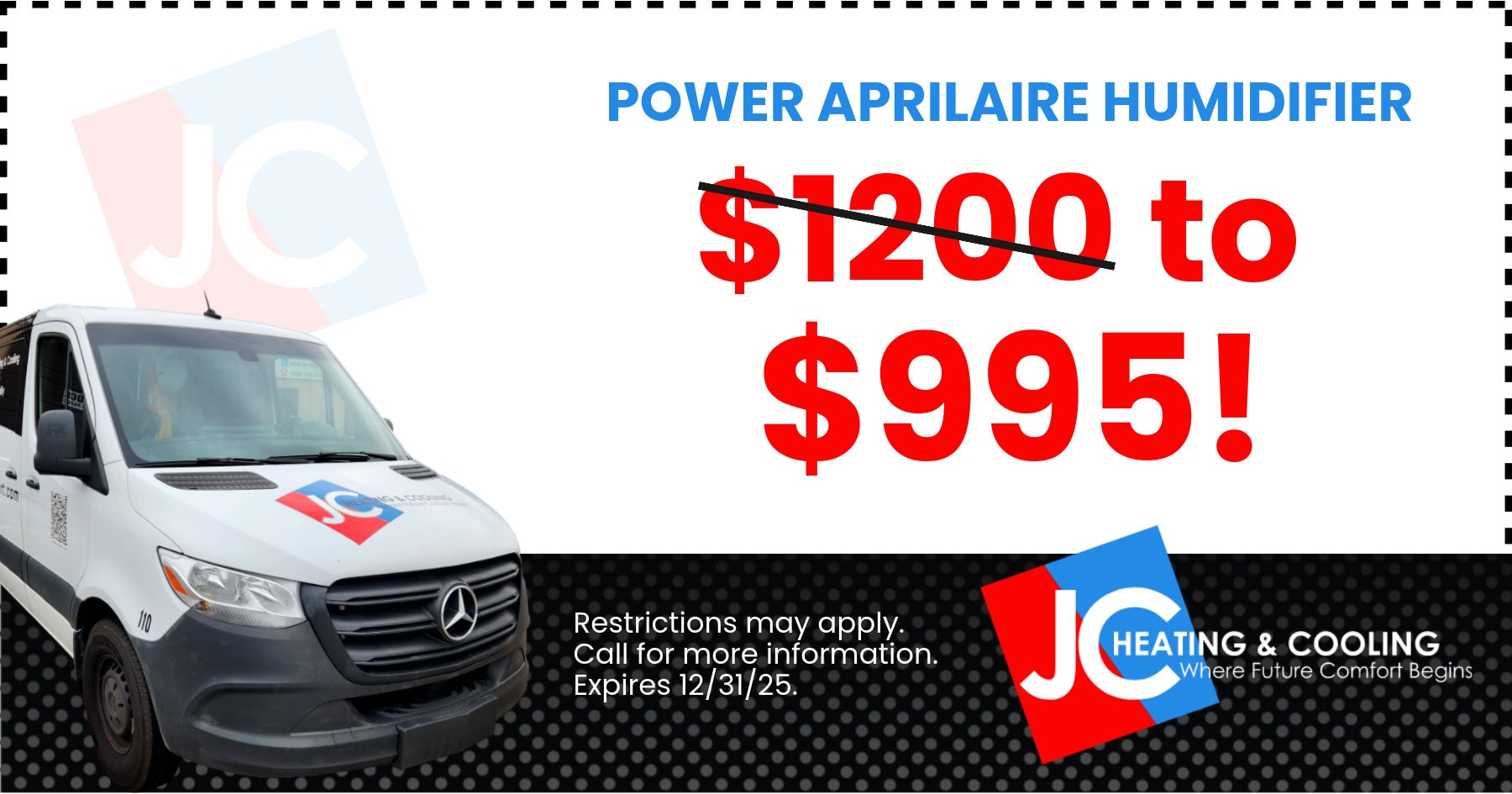 Power Aprilaire Humidifier Cut to $995!