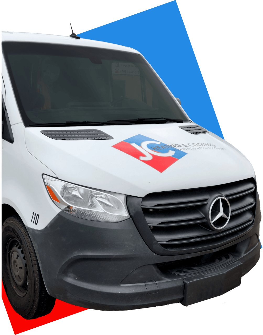 JC Heating & Cooling service vehicle.